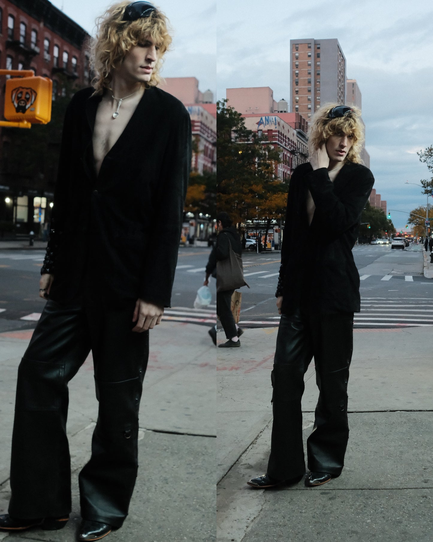 “NEPO” STUDDED SUEDE BLAZER