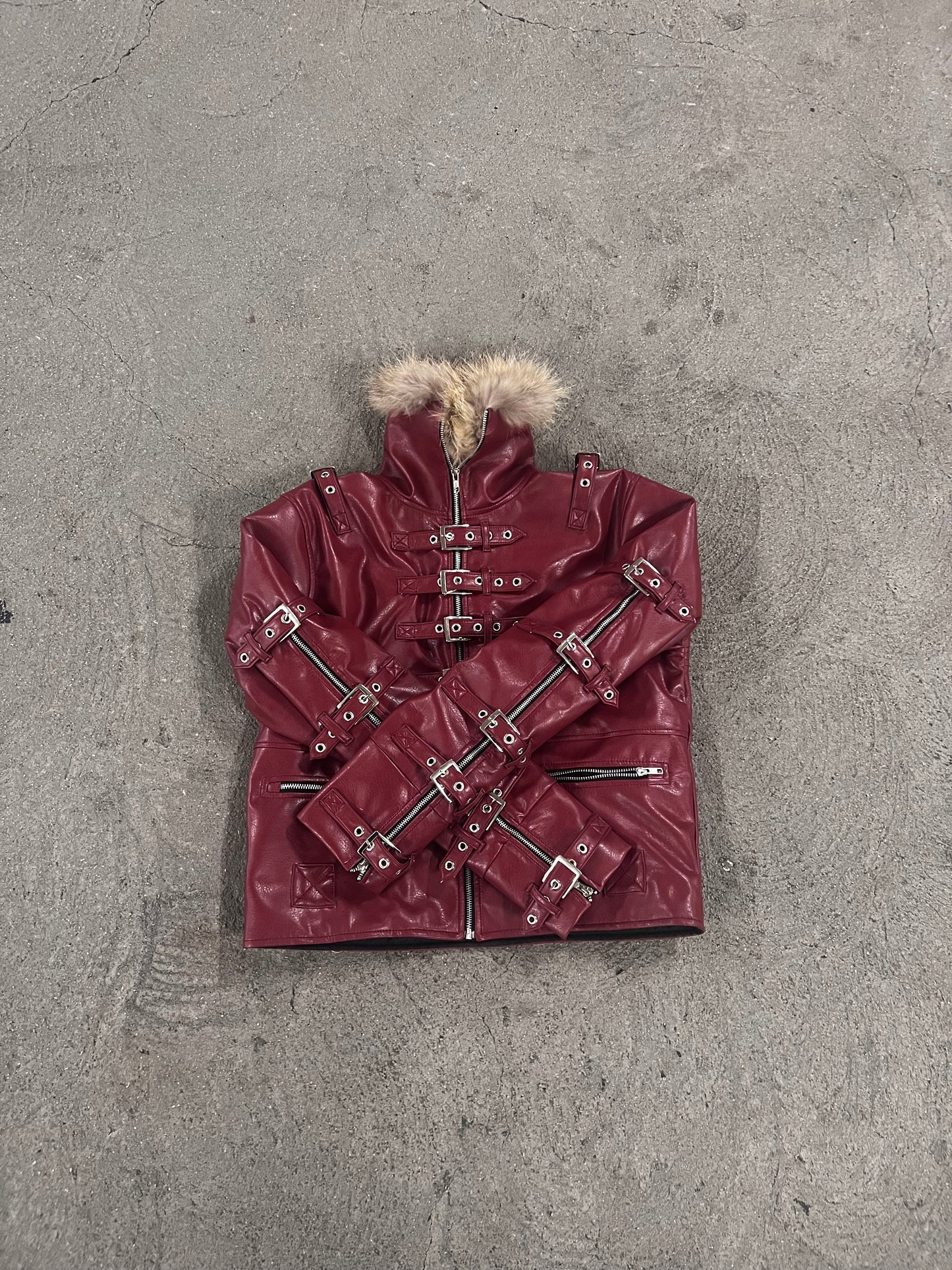 "Subjection" Bondage Leather Jacket