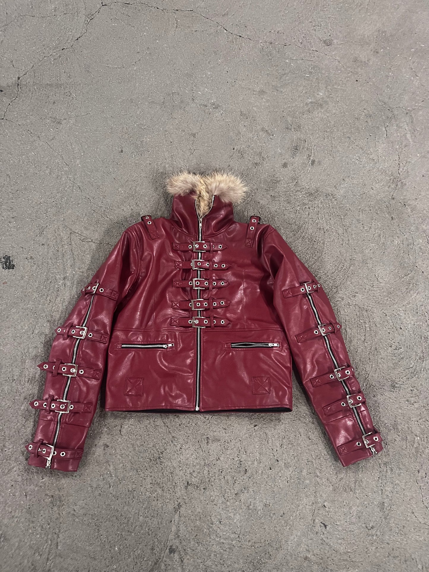 "Subjection" Bondage Leather Jacket