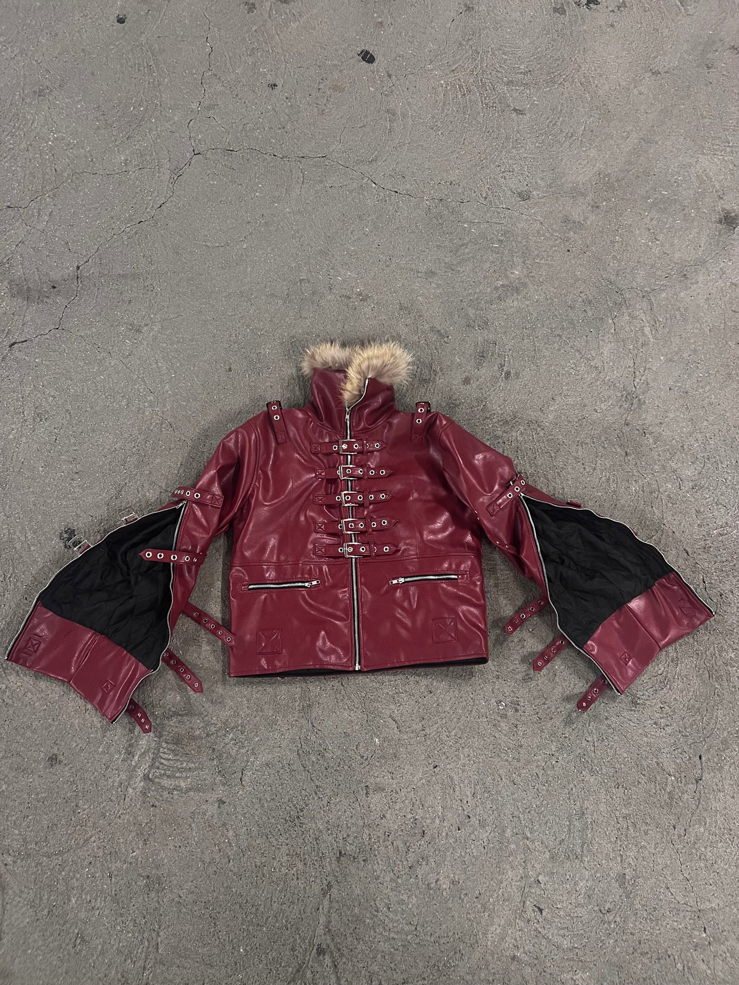 "Subjection" Bondage Leather Jacket