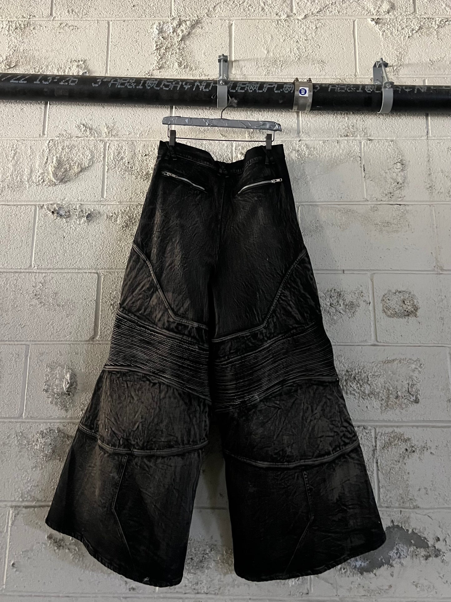 "Atlanta" Wide-Leg Biker Pants