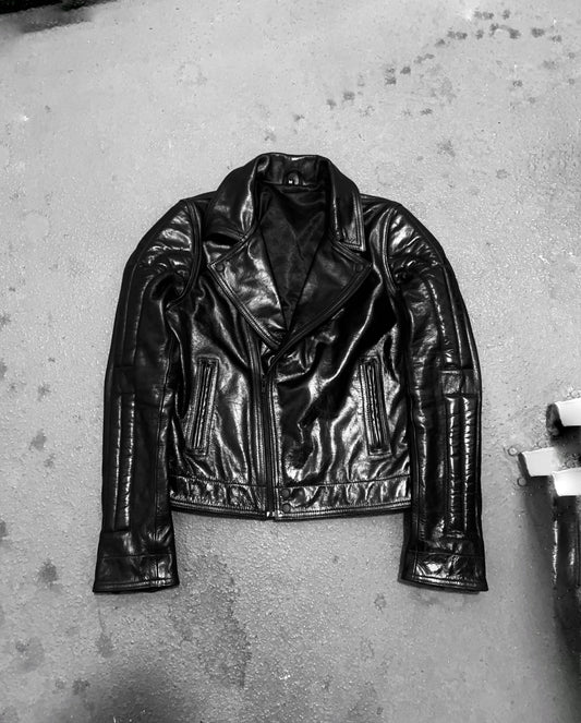 "LUSTER" WAXXED LEATHER JACKET